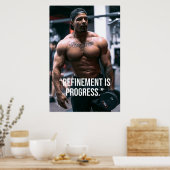 Refinement Is Progress Fitness Quote Poster (Küche)