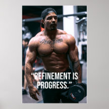 Refinement Is Progress Fitness Quote Poster