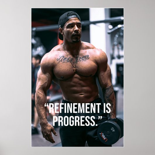 Refinement Is Progress Fitness Quote Poster (Vorne)