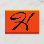 REFLECKEN 2 AGATE monogramm schwarz-gelb Visitenkarte (Rückseite)