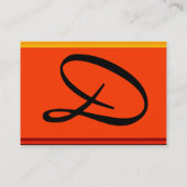 REFLECKEN 2 AGATE monogramm schwarz-gelb Visitenkarte (Rückseite)