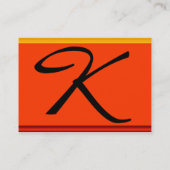 REFLECKEN 2 AGATE monogramm schwarz-rot orange Visitenkarte (Rückseite)