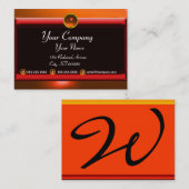 REFLECKEN 2 AGATE Monogramm, schwarz rot Visitenkarte (Vorne/Hinten)