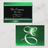 REFLECKEN 2 JADE-Monogramm Schwarz-Grün Visitenkarte (Vorne/Hinten)