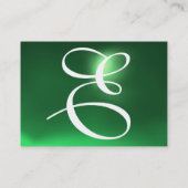 REFLECKEN 2 JADE-Monogramm Schwarz-Grün Visitenkarte (Rückseite)