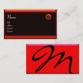 REFLECKEN 2 RUBY MONOGRAM, schwarz-gelb Visitenkarte (Vorne/Hinten)