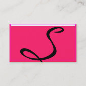 REFLECKEN 2 RUBY-Monogramm, schwarz-gelb, rosa Visitenkarte (Rückseite)