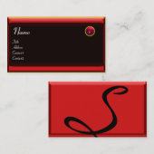 REFLECKEN 2 RUBY Monogramm schwarz-gelb Visitenkarte (Vorne/Hinten)