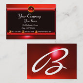 REFLECKEN 2 RUBY Monogramm schwarz Visitenkarte (Vorne/Hinten)