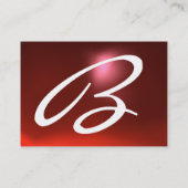 REFLECKEN 2 RUBY Monogramm weißes Blau Visitenkarte (Rückseite)