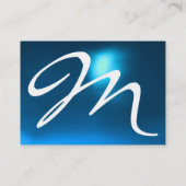 REFLECKEN 2 SAPPHIRE Monogramm Schwarz-Blau Visitenkarte (Rückseite)