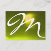 REFLECKUNGEN 2 TOPAZ Monogramm, weiß braun, gelb Visitenkarte (Rückseite)