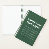 Reflect & Create | Motivational Green Notebook Notizblock (Innen)