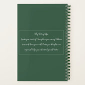 Reflect & Create | Motivational Green Notebook Notizblock (Rückseite)