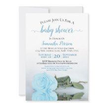 Reflection Blue Rose Elegante Baby Boy Dusche