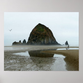 Reflection, Cannon Beach, Oregon Poster