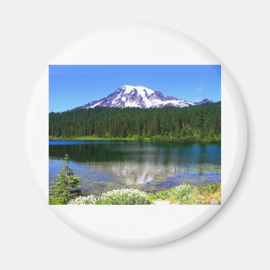 Reflection Lake, Mount Rainier, WA, USA Magnet (Vorne)