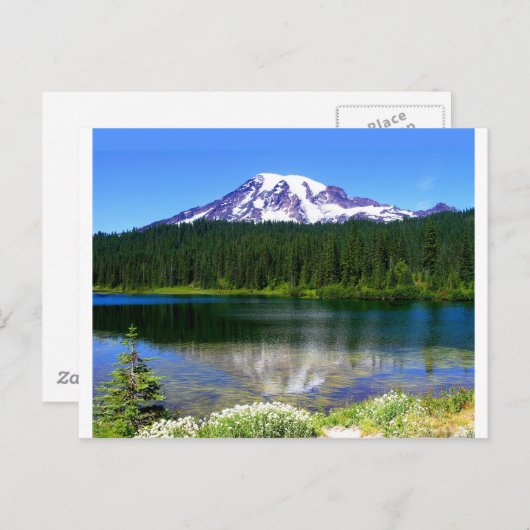 Reflection Lake, Mount Rainier, WA, USA Postkarte (Vorne/Hinten)