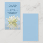 Reflection Lotus Blume Yoga Instructor Light Blue Visitenkarte (Vorne/Hinten)