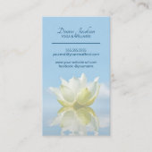 Reflection Lotus Blume Yoga Instructor Light Blue Visitenkarte (Vorderseite)