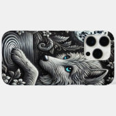 Reflection Moonlit Wolf Artwork Case-Mate iPhone Hülle (Rückseite (Horizontal))