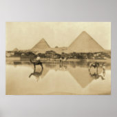 Reflection of Egyptian Pyramids Poster (Vorne)