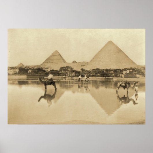 Reflection of Egyptian Pyramids Poster (Vorne)