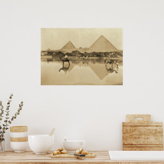 Reflection of Egyptian Pyramids Poster (Küche)