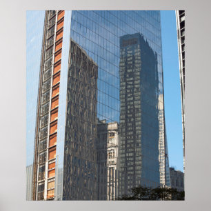 Reflection Office Gebäude New York City Poster