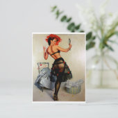 Reflection Pin Up Postkarte (Stehend Vorderseite)