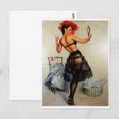 Reflection Pin Up Postkarte (Vorne/Hinten)