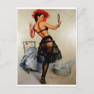 Reflection Pin Up Postkarte