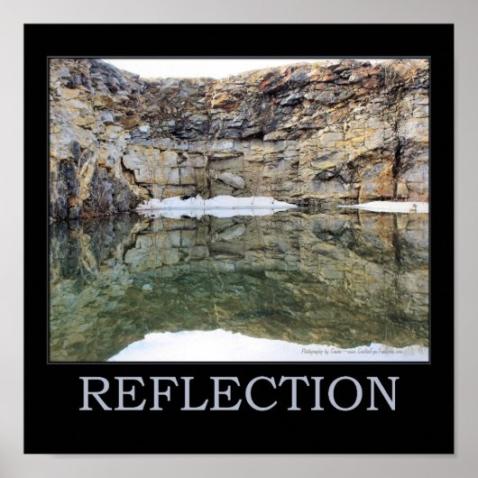 Reflection Rock Wall In Water 3 Inspirational Poster (Vorne)