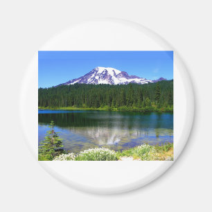 Reflection See, der Mount Rainier, WA, USA Magnet