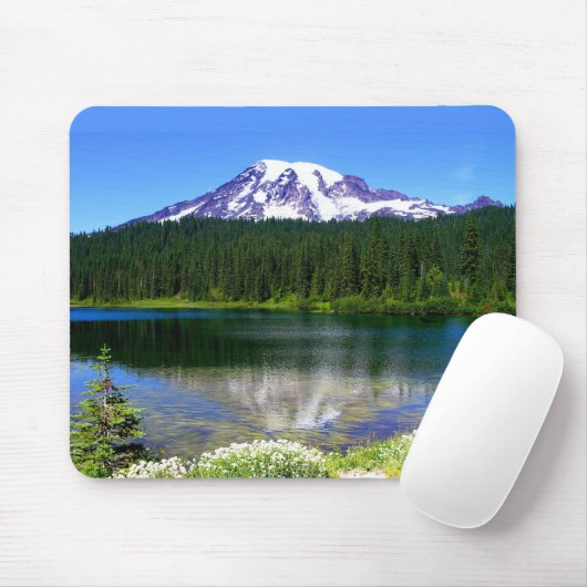 Reflection See, der Mount Rainier, WA, USA Mousepad (Mit Mouse)