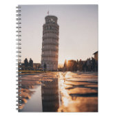 Reflection Sunset Pisa Tower Notebook Notizblock (Vorderseite)