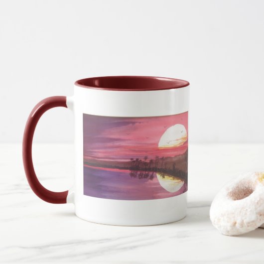Reflection Sunset Tasse (Mit Donut)