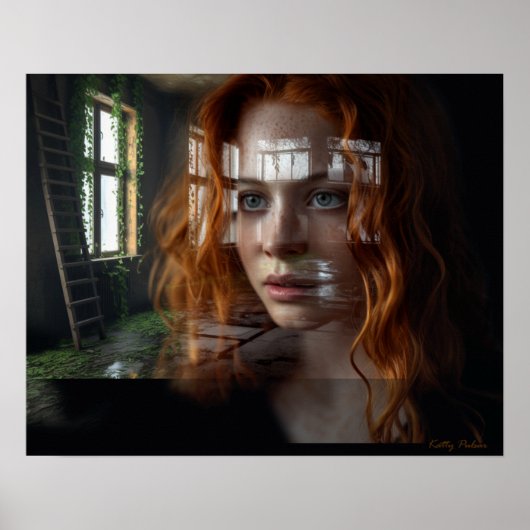 "Reflection Windows" Art Poster Print Katty Pulsar (Vorne)
