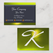 REFLECTIONS 2 TOPAZ Monogramm, weiß, blau Visitenkarte (Vorne/Hinten)