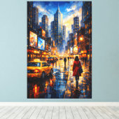 Reflections at Dusk – Luxury Urban Canvas Art Leinwanddruck (Insitu (Holzboden))