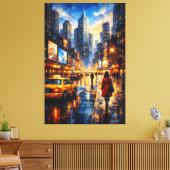 Reflections at Dusk – Luxury Urban Canvas Art Leinwanddruck (Insitu (Wohnzimmer))