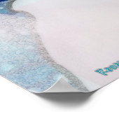 Reflections Christmas Snowman Folklorekunst Poster (Ecke)