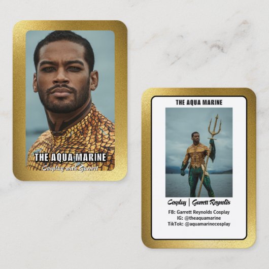 Reflections Gold Cosplay Coscard Visitenkarte (Vorne/Hinten)