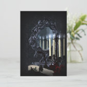 Reflections Gothic Fantasy Wedding Einladung (Stehend Vorderseite)