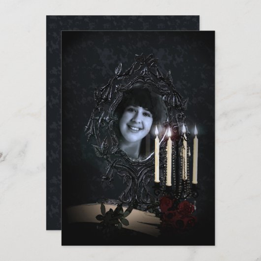 Reflections Gothic Fantasy Wedding Einladung (Vorne/Hinten)