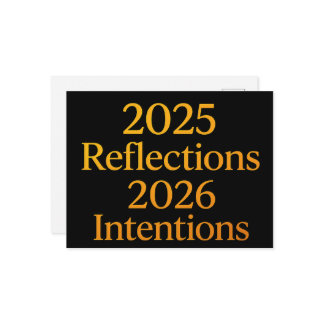 Reflections Intentions 2026 Gold Goal Planner  Feiertagspostkarte