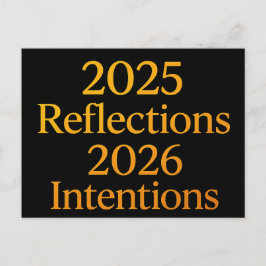 Reflections Intentions 2026 Gold Goal Planner Feiertagspostkarte