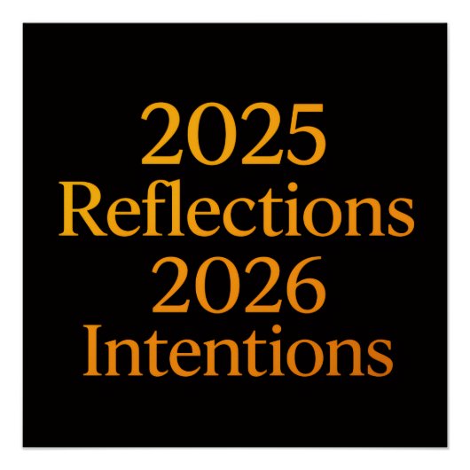 Reflections Intentions 2026 Gold Goal Planner Poster (Vorderseite)
