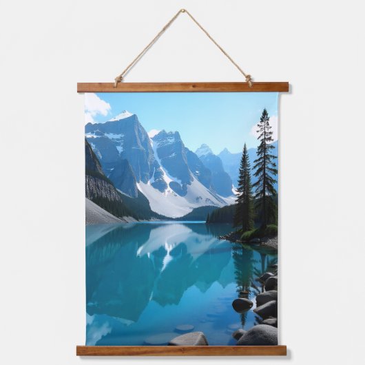 Reflections of Serenity Wandteppich Mit Holzrahmen (Vorderseite)