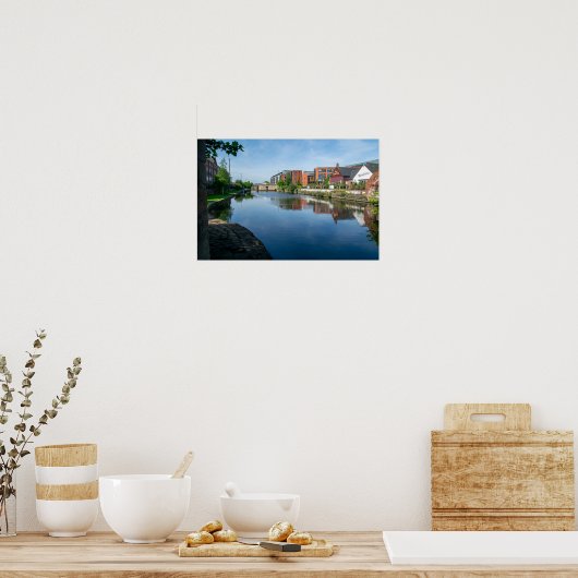 Reflections on the Canal, Wakefield Poster (Küche)